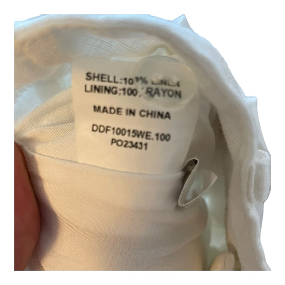 Dissh Womens Wide Leg Pants White Size 4 Casual Boho Pedal Pushers Night Out - Picture 7 of 10